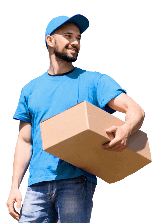 man holding box in hand