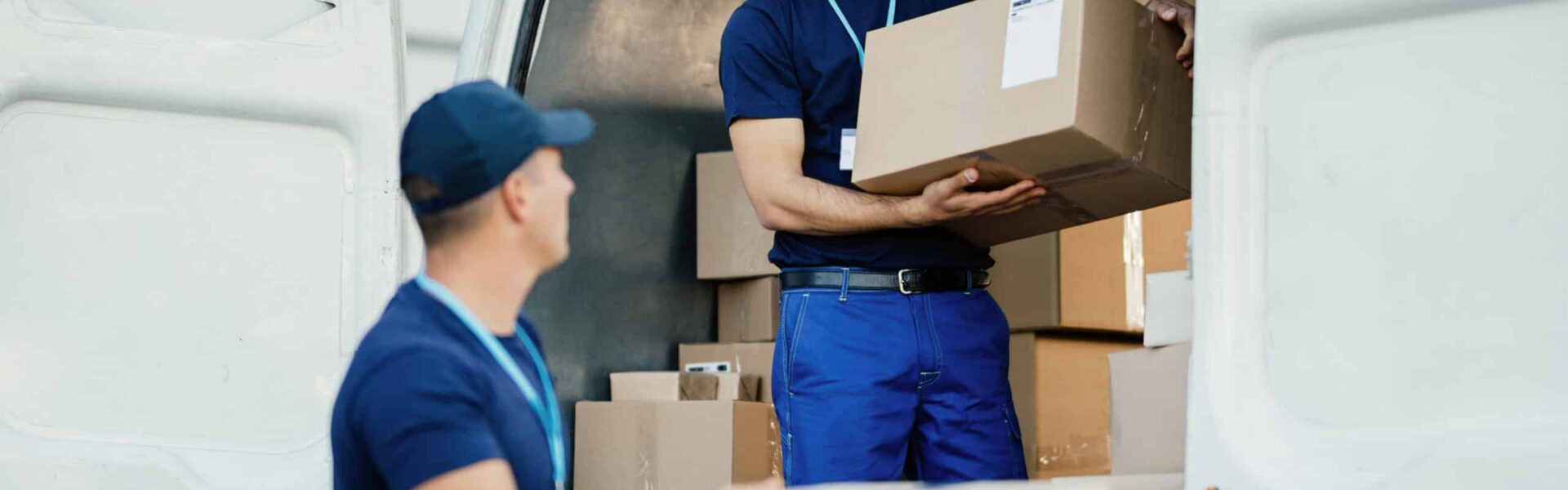 man with a van moving boxes