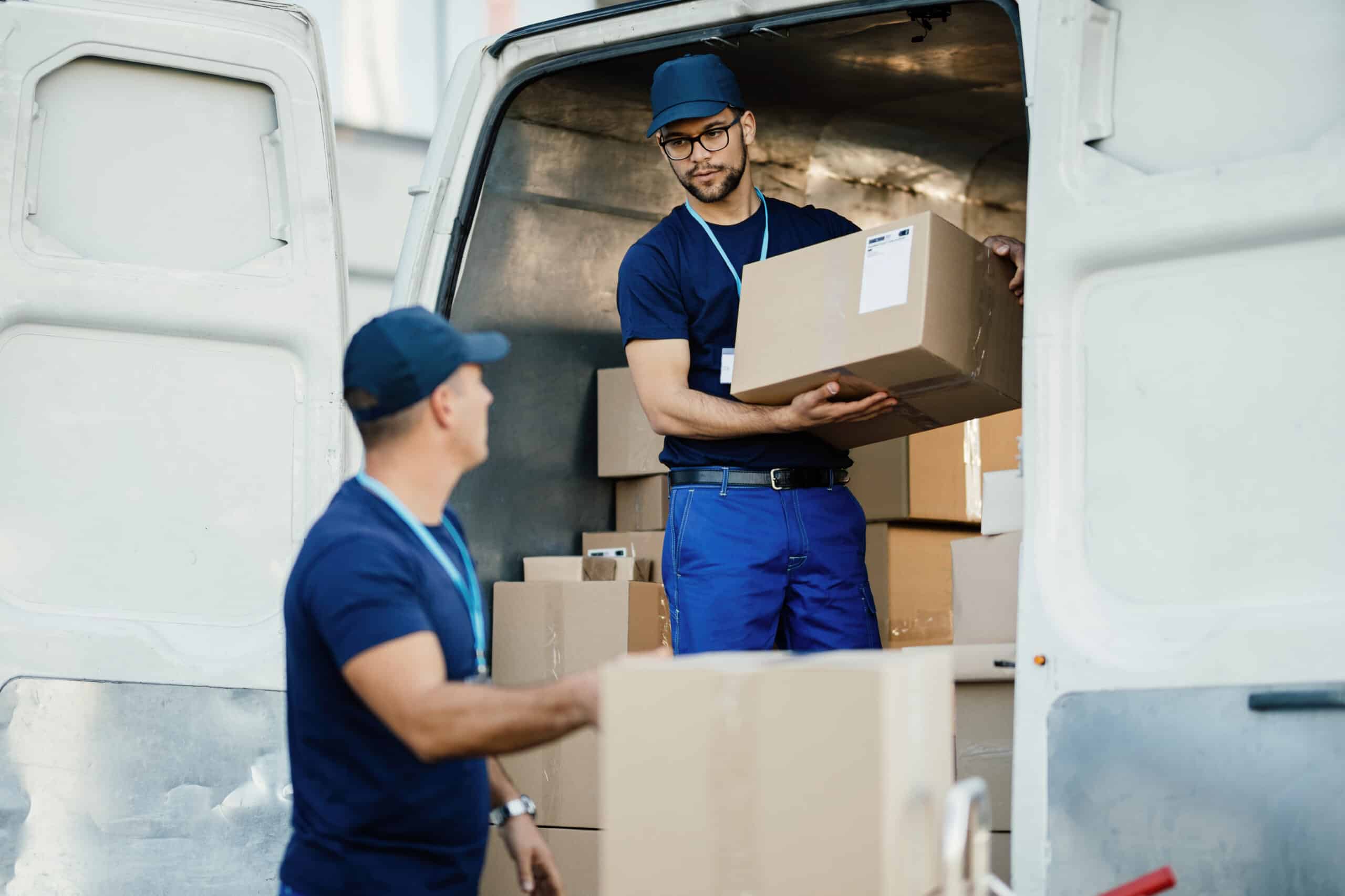 man with a van moving boxes